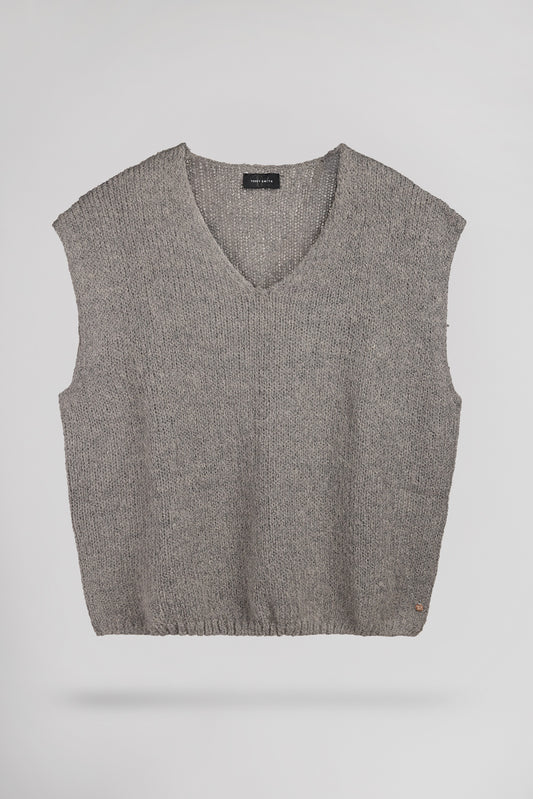 Achat Pull  col V sans manches P-MOLIA ANTHRACITE CHINE