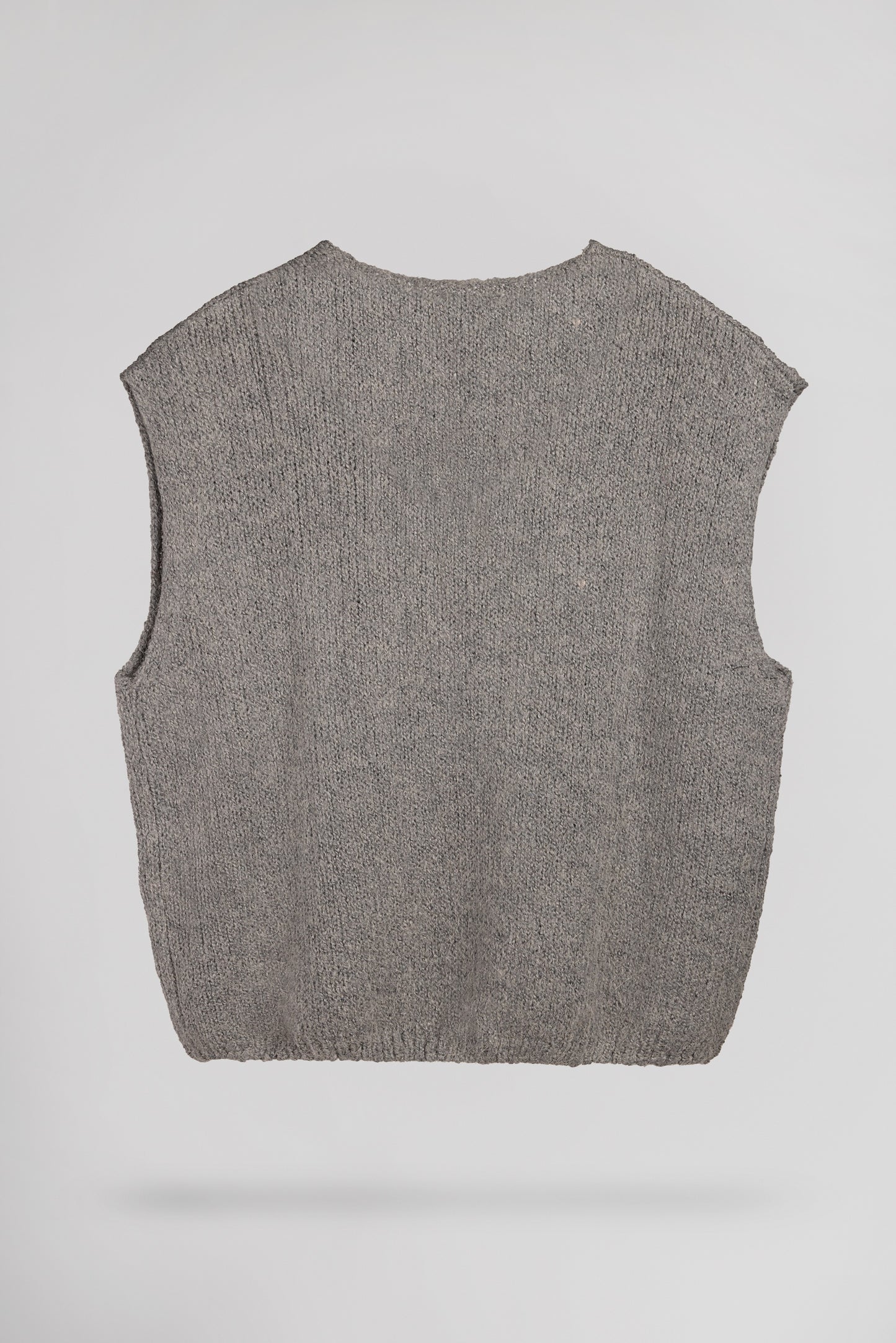 Pull  col V sans manches P-MOLIA ANTHRACITE CHINE