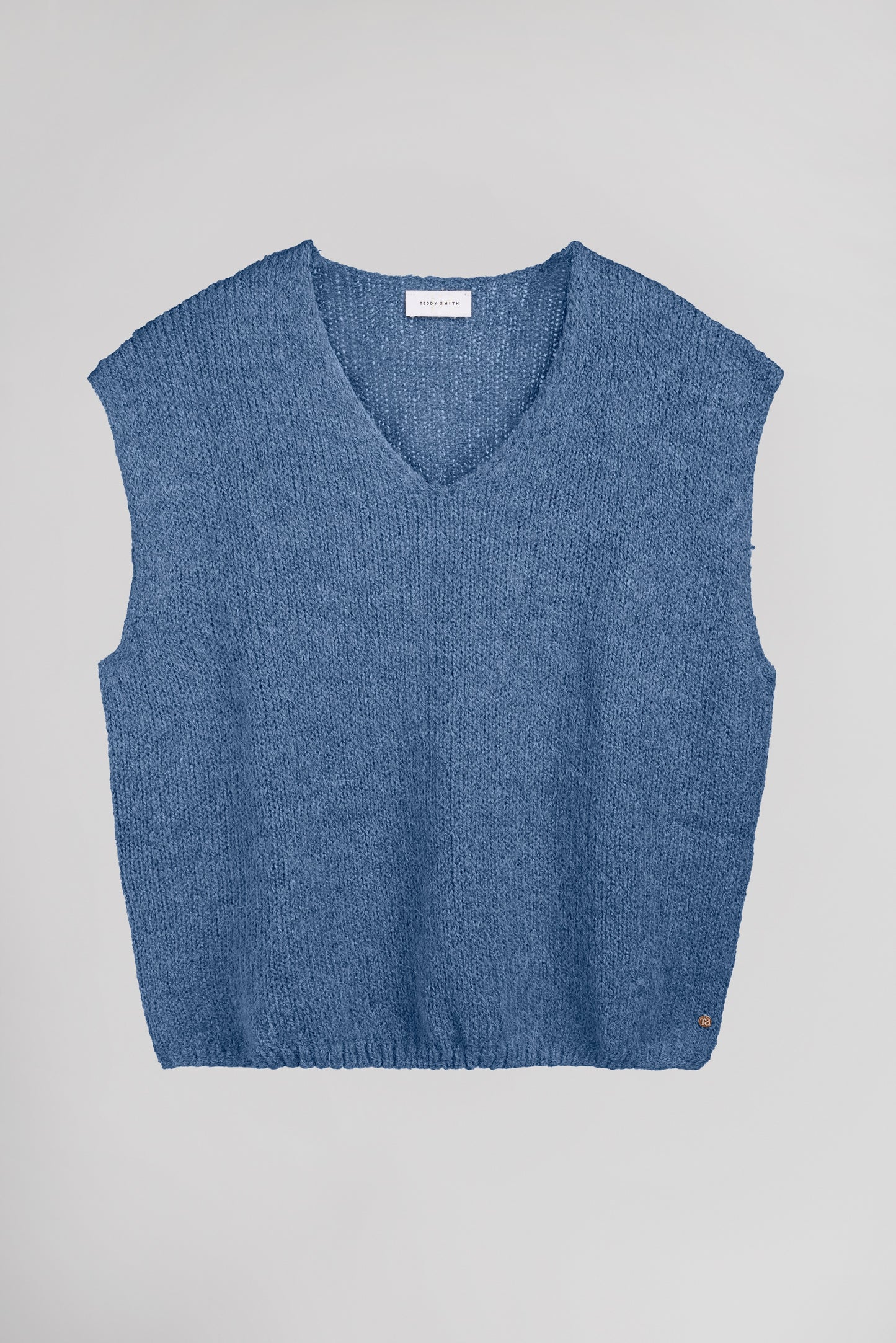 Pull col V sans manches P-MOLIA FADED INDIGO