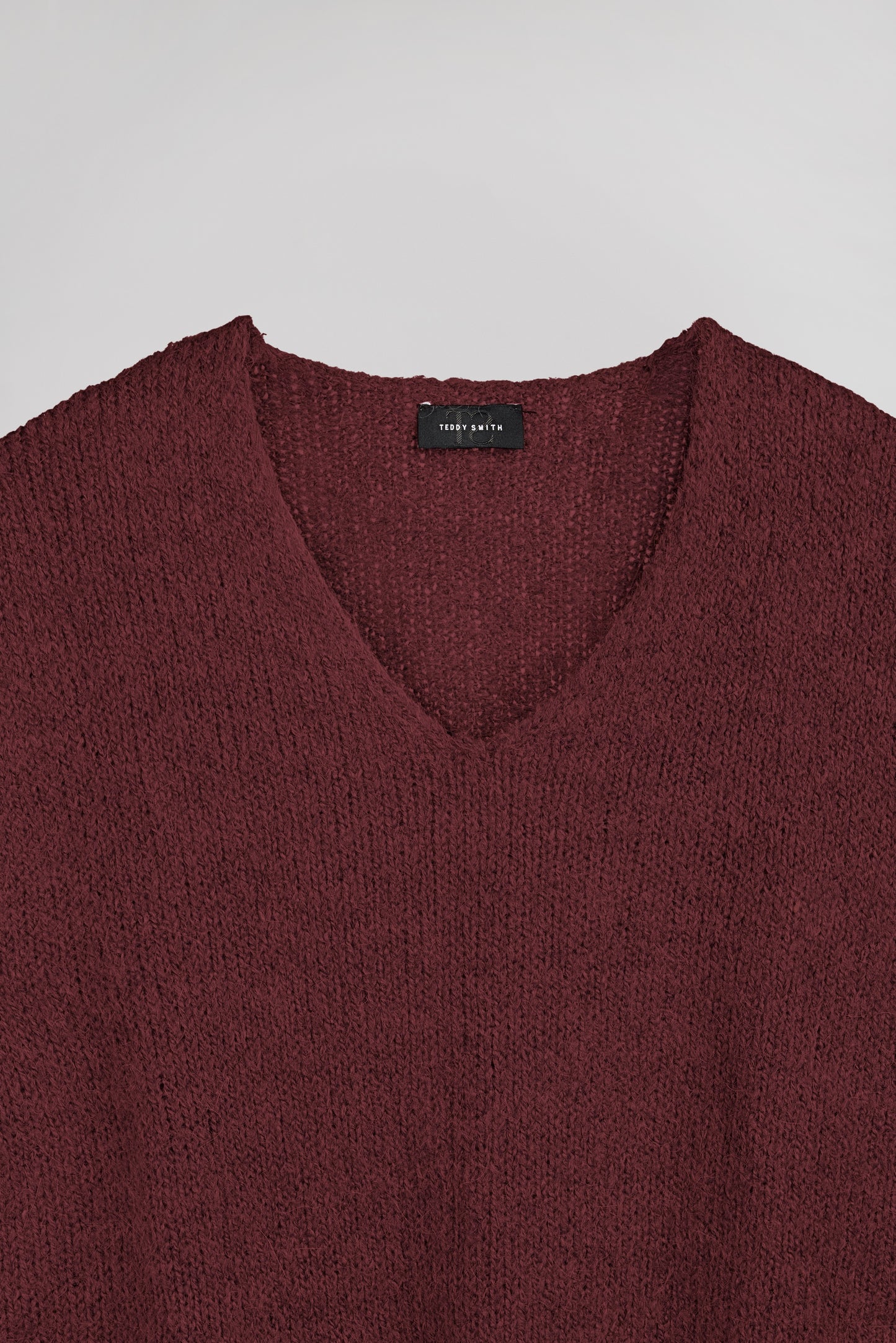Pull col V sans manches P-MOLIA BORDEAUX FONCE