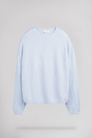Pull col rond P-KACIE BLEU GLACIER
