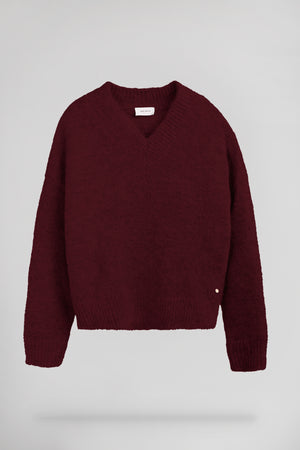 Pull P-KEITH BORDEAUX FONCE