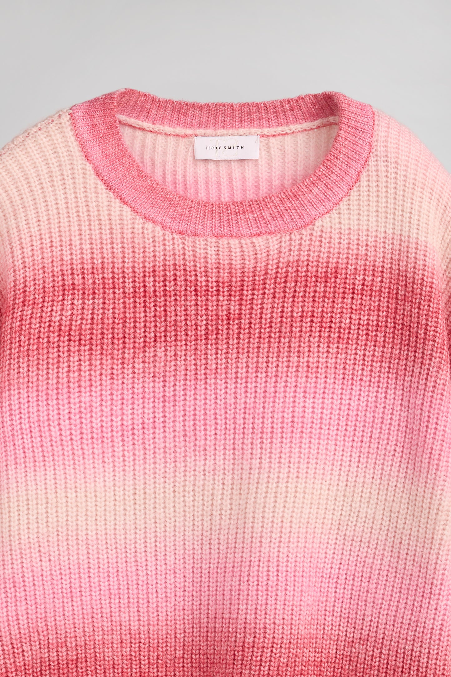 Pull col rond P-STRIPY BUBBLE PINK