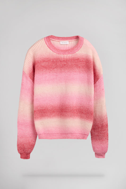 Achat Pull col rond P-STRIPY BUBBLE PINK
