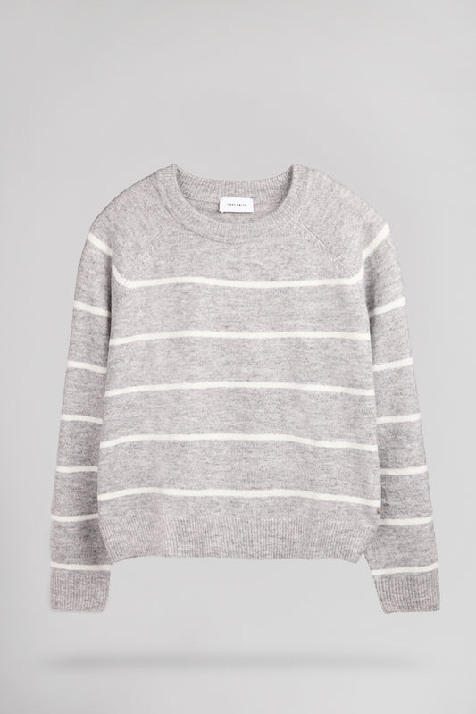 Achat Pull col rond P-LALI GRIS CHINE