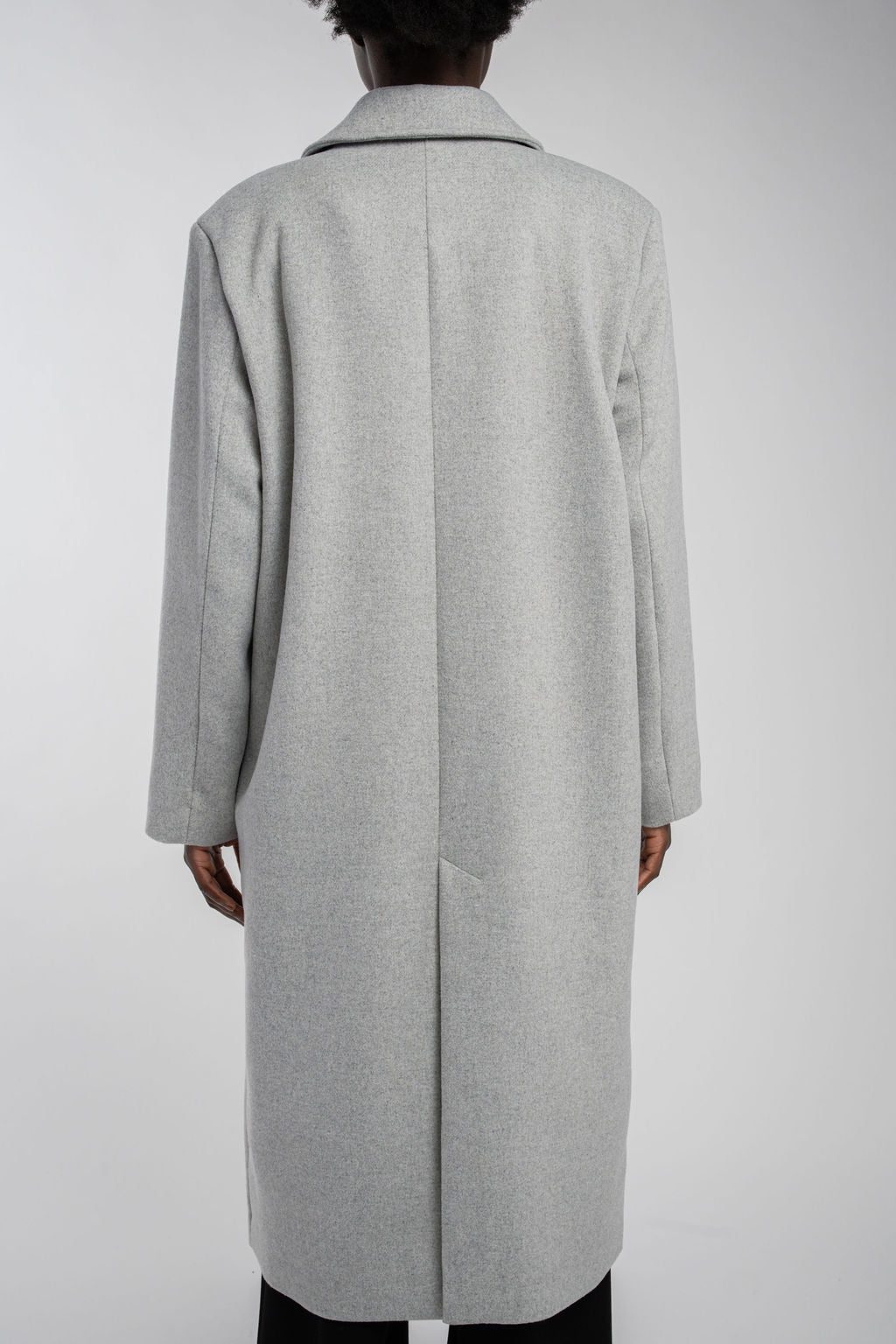 Manteau long oversize M-NEIGE GRIS CHINE