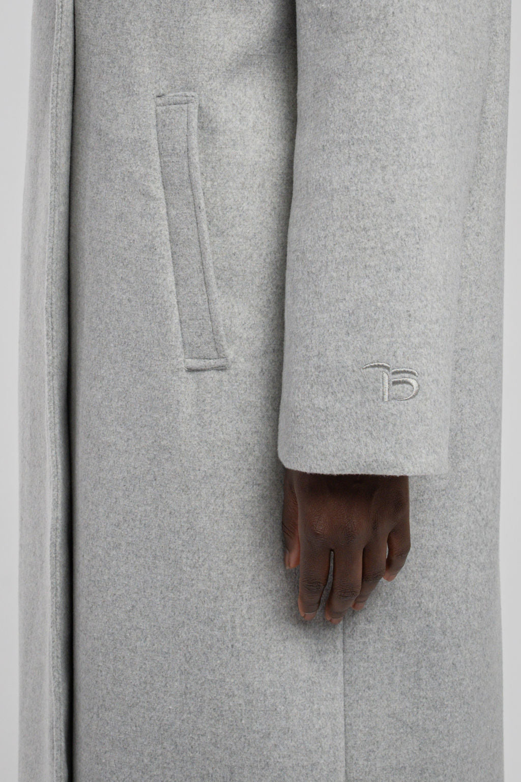 Manteau long oversize M-NEIGE GRIS CHINE