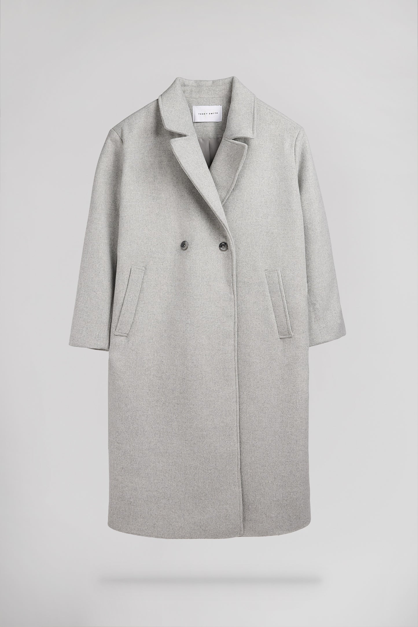 Manteau long oversize M-NEIGE GRIS CHINE