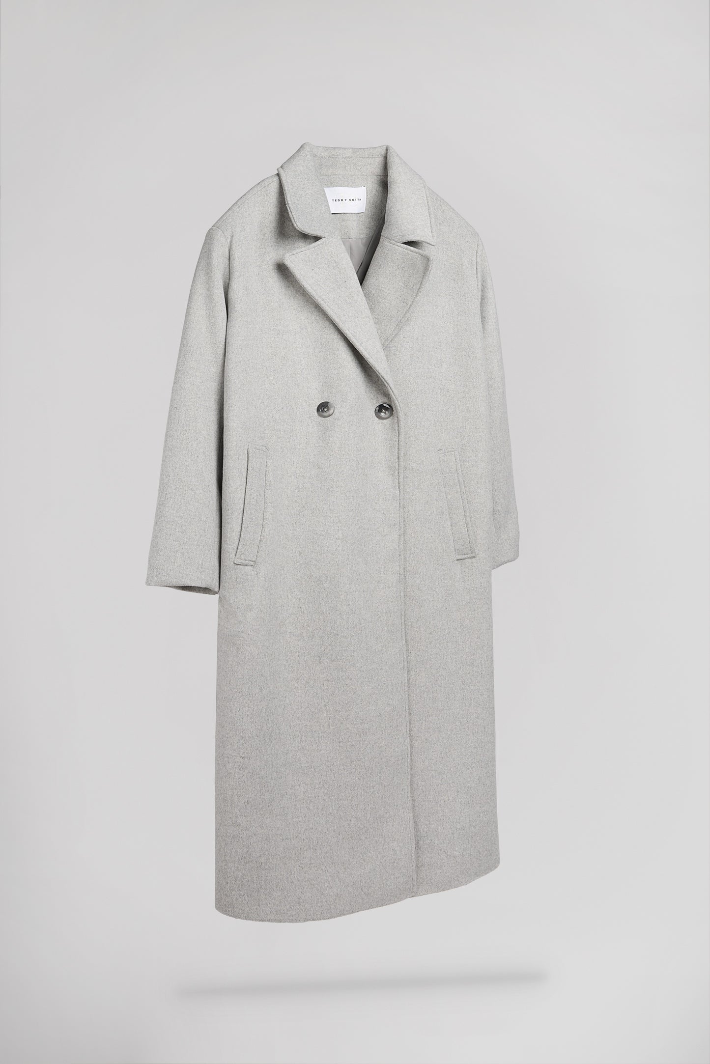 Manteau long oversize M-NEIGE GRIS CHINE