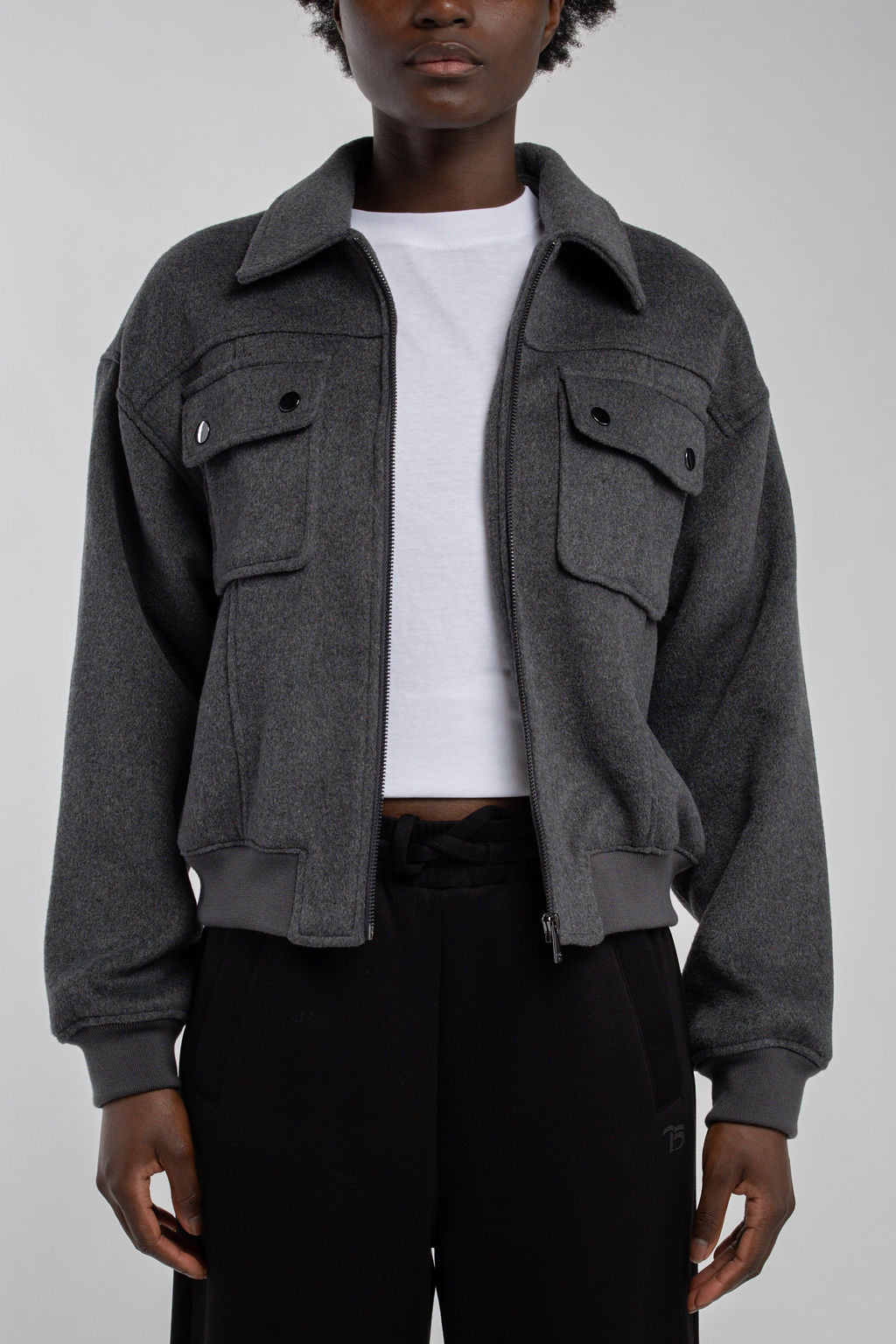 Blouson bomber B-SHARON ANTHRACITE CHINE