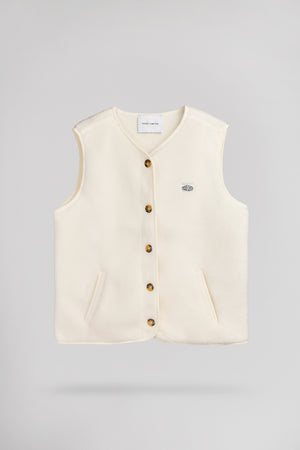 Blouson sans manches B-SHERPA MIDDLE WHITE