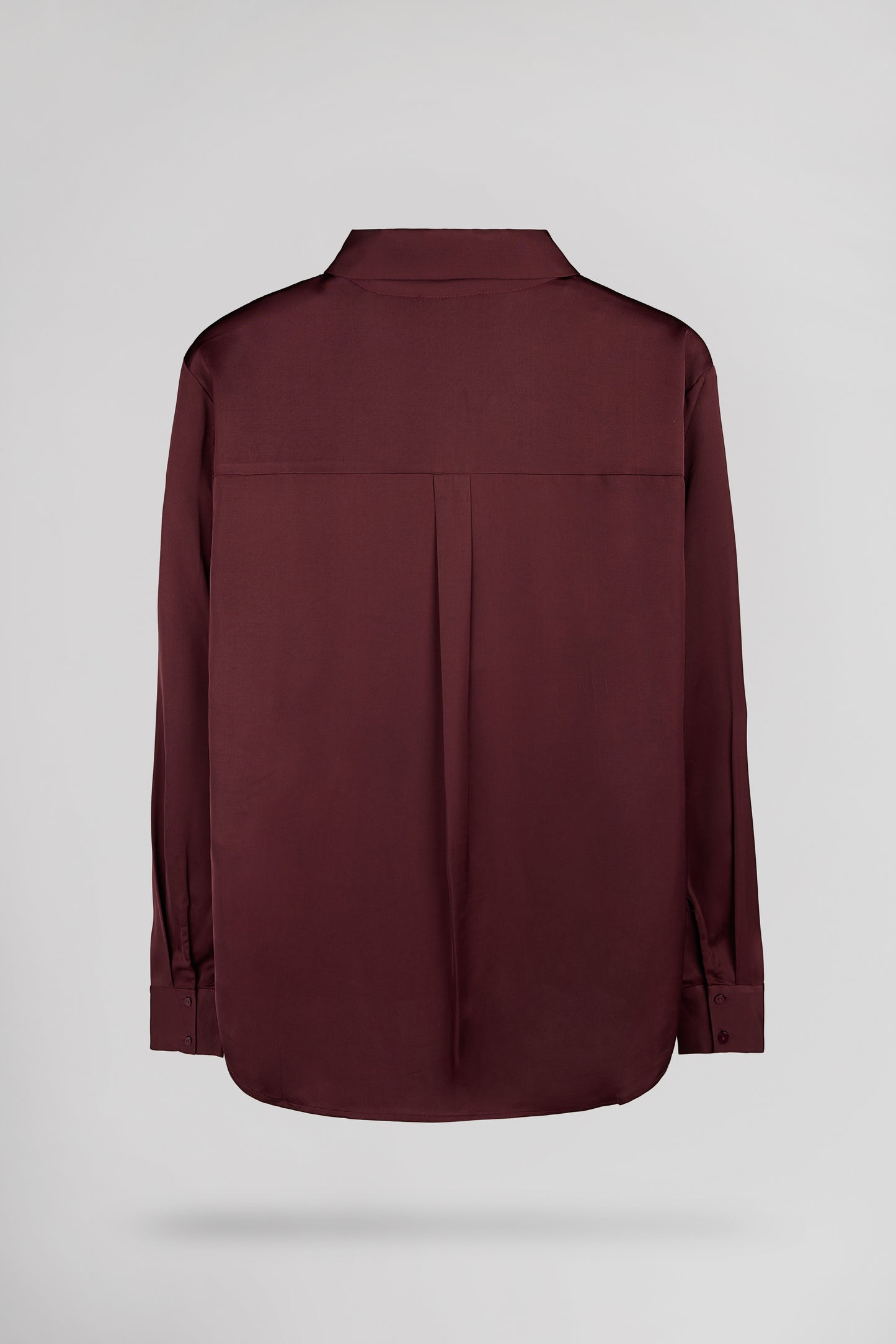 Chemise satin viscose C-LEO BORDEAUX FONCE