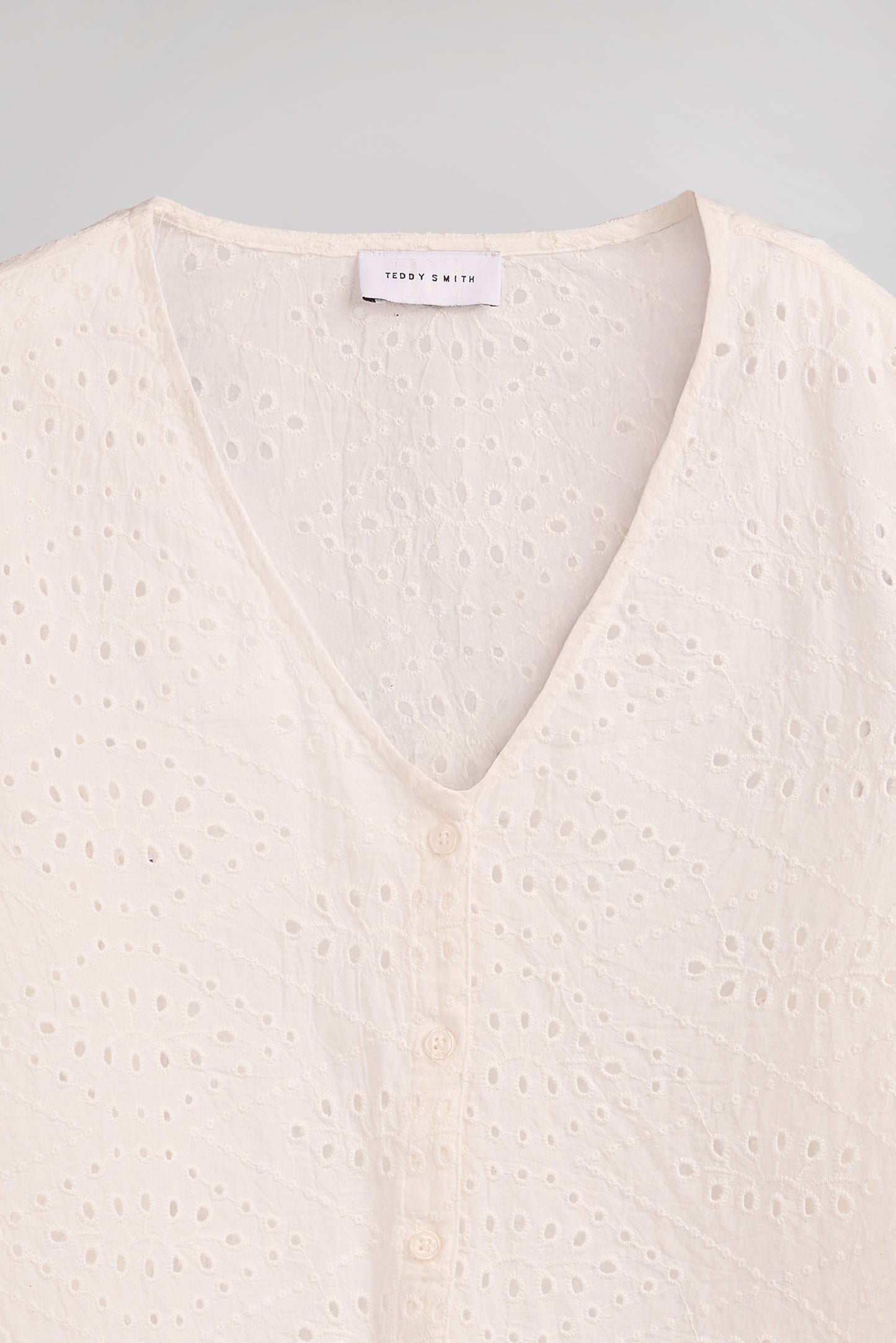 Chemise col V C-ALBA MIDDLE WHITE