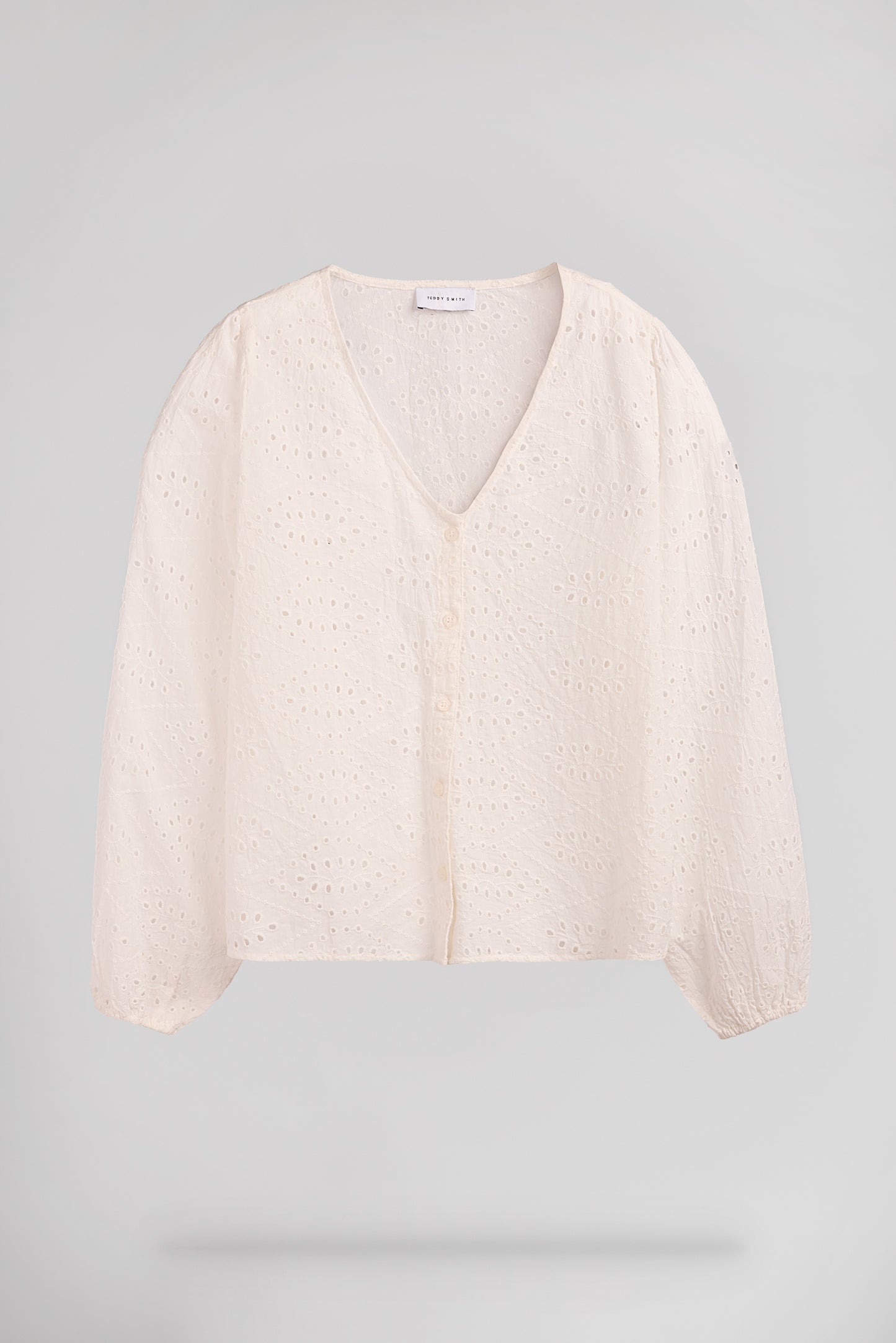 Chemise col V C-ALBA MIDDLE WHITE
