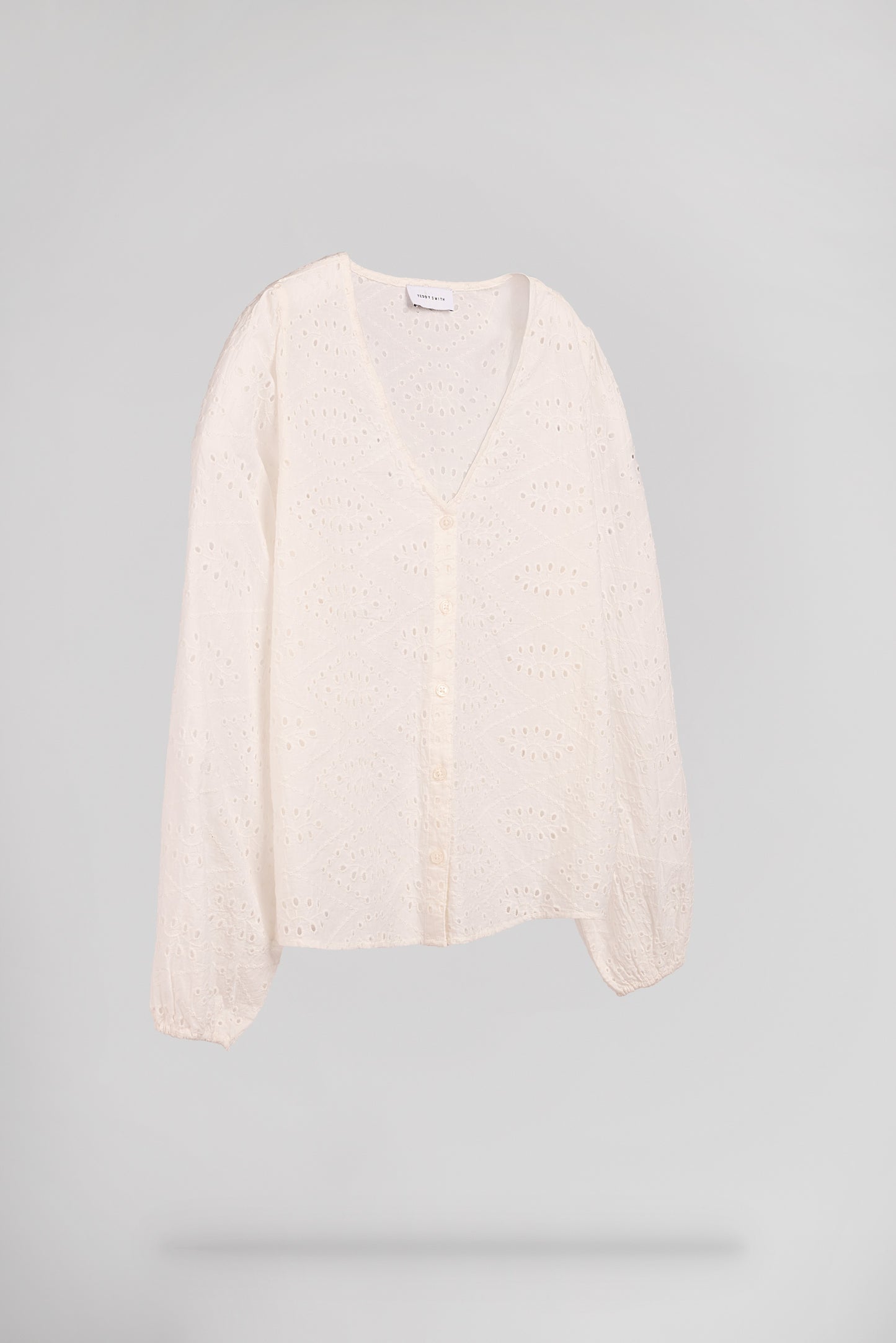 Chemise col V C-ALBA MIDDLE WHITE