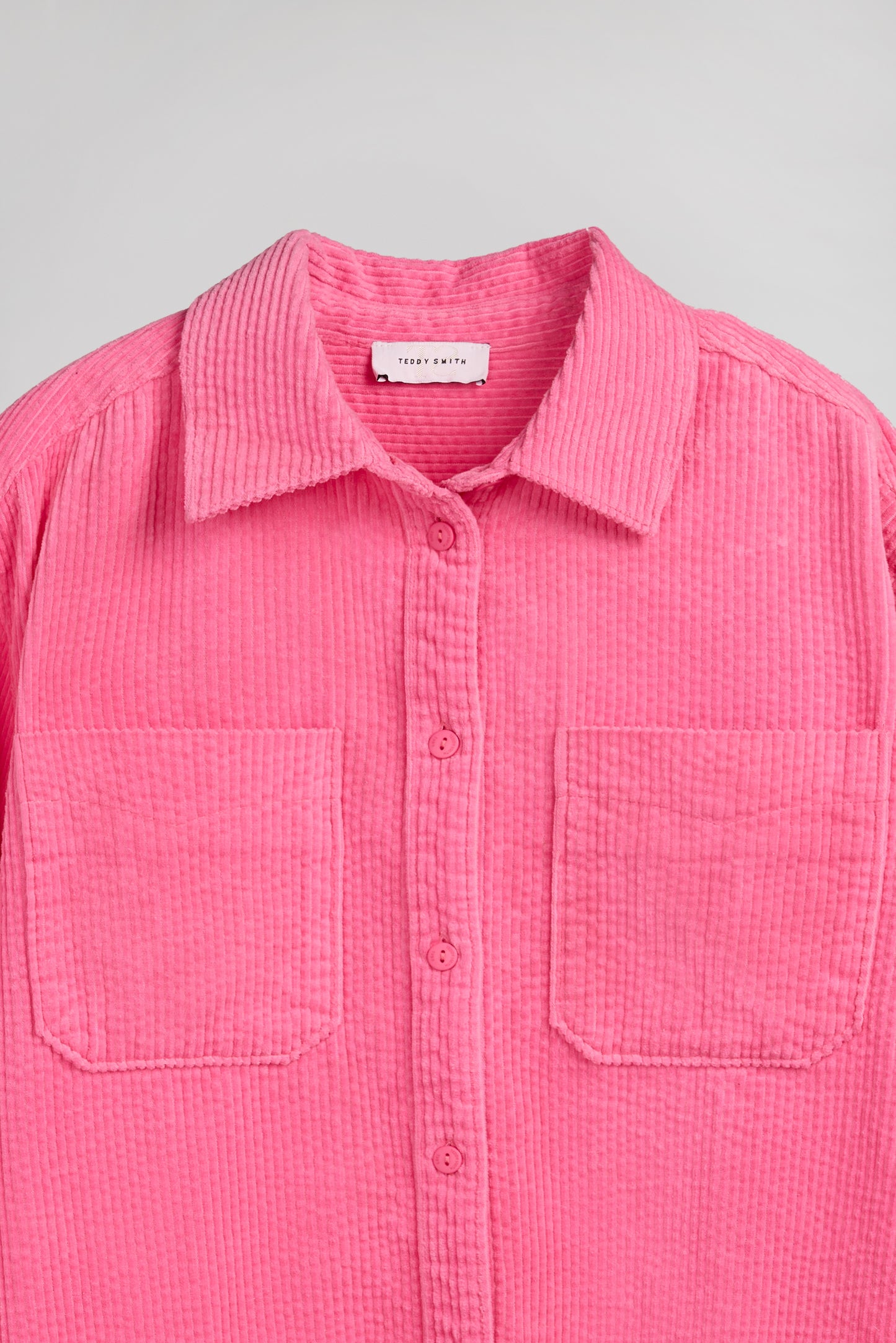 Chemise velours oversize C-BONNIE BUBBLE PINK