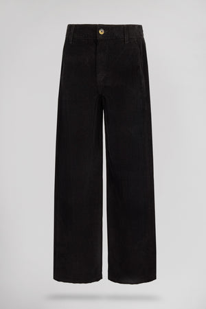 Pantalon chino velours P-EDDY BAGGY JR NOIR