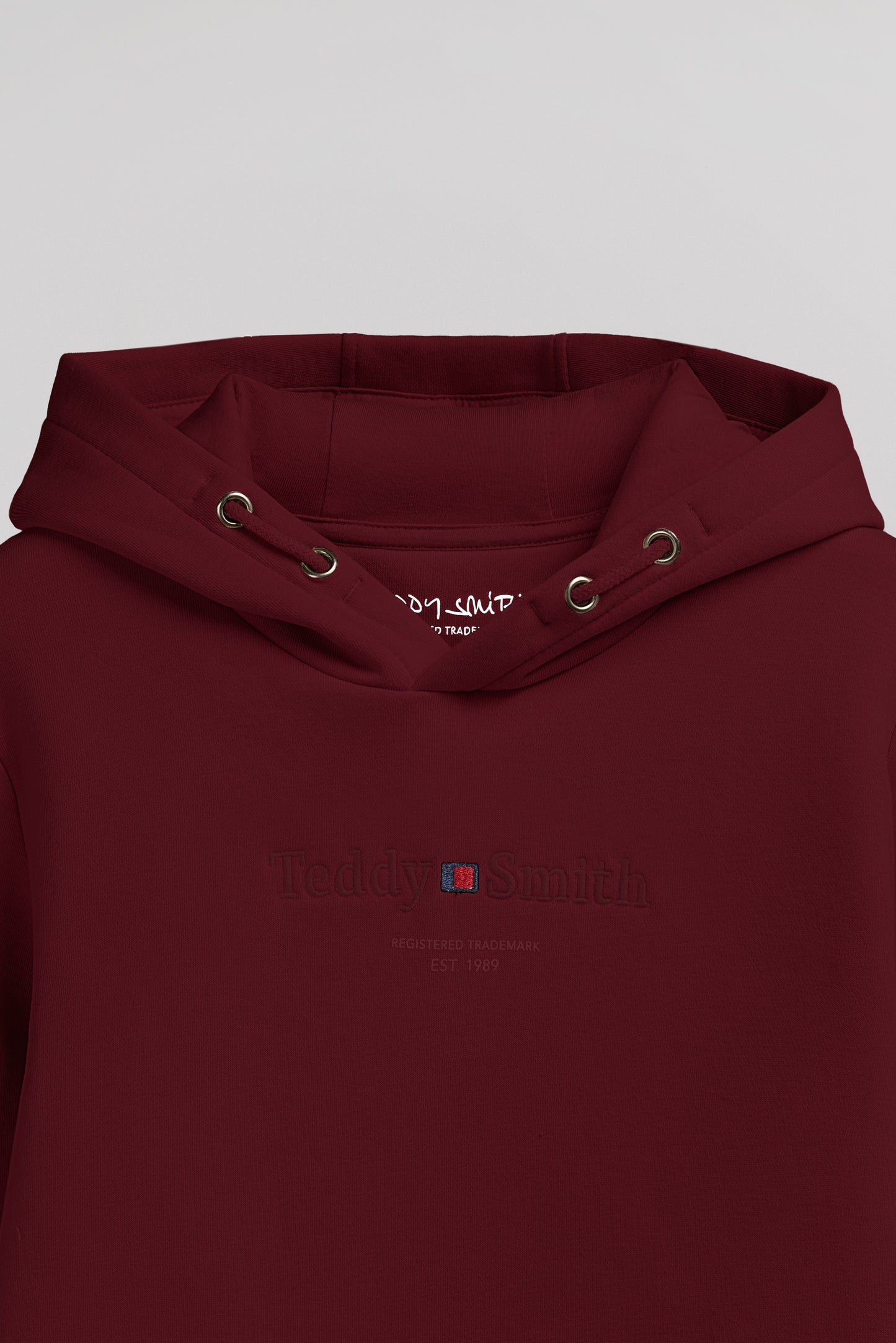 Sweat à capuche S-JIM HOODY JR BORDEAUX FONCE