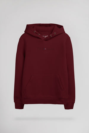 Sweat à capuche S-JIM HOODY JR BORDEAUX FONCE