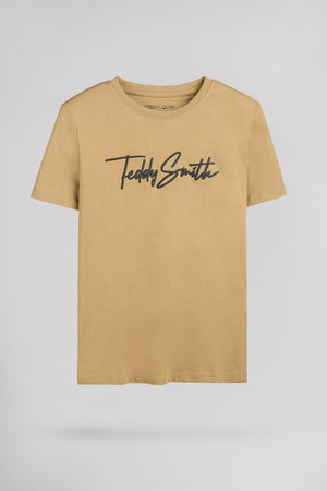 T-shirt col rond T-EVAN MC JR WORKER BEIGE