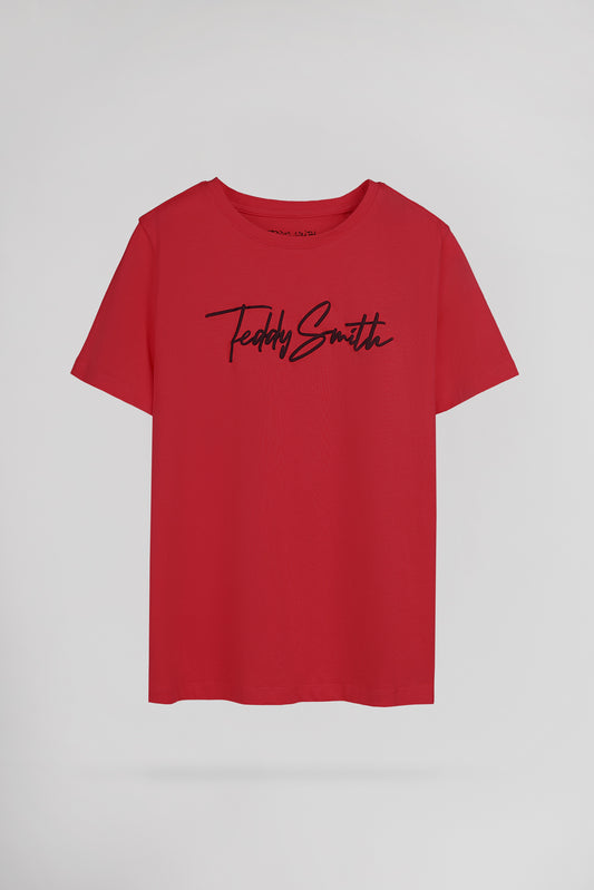 Achat T-shirt col rond T-EVAN MC JR ROUGE VIF