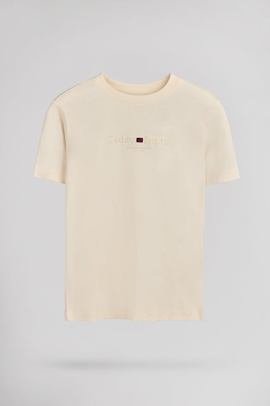 Achat T-shirt col rond T-JIM MC JR NATUREL