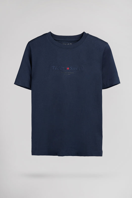 Achat T-shirt col rond T-JIM MC JR TOTAL NAVY