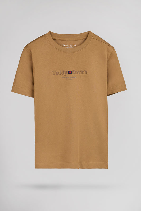 Achat T-shirt col rond T-JIM MC JR NOISETTE