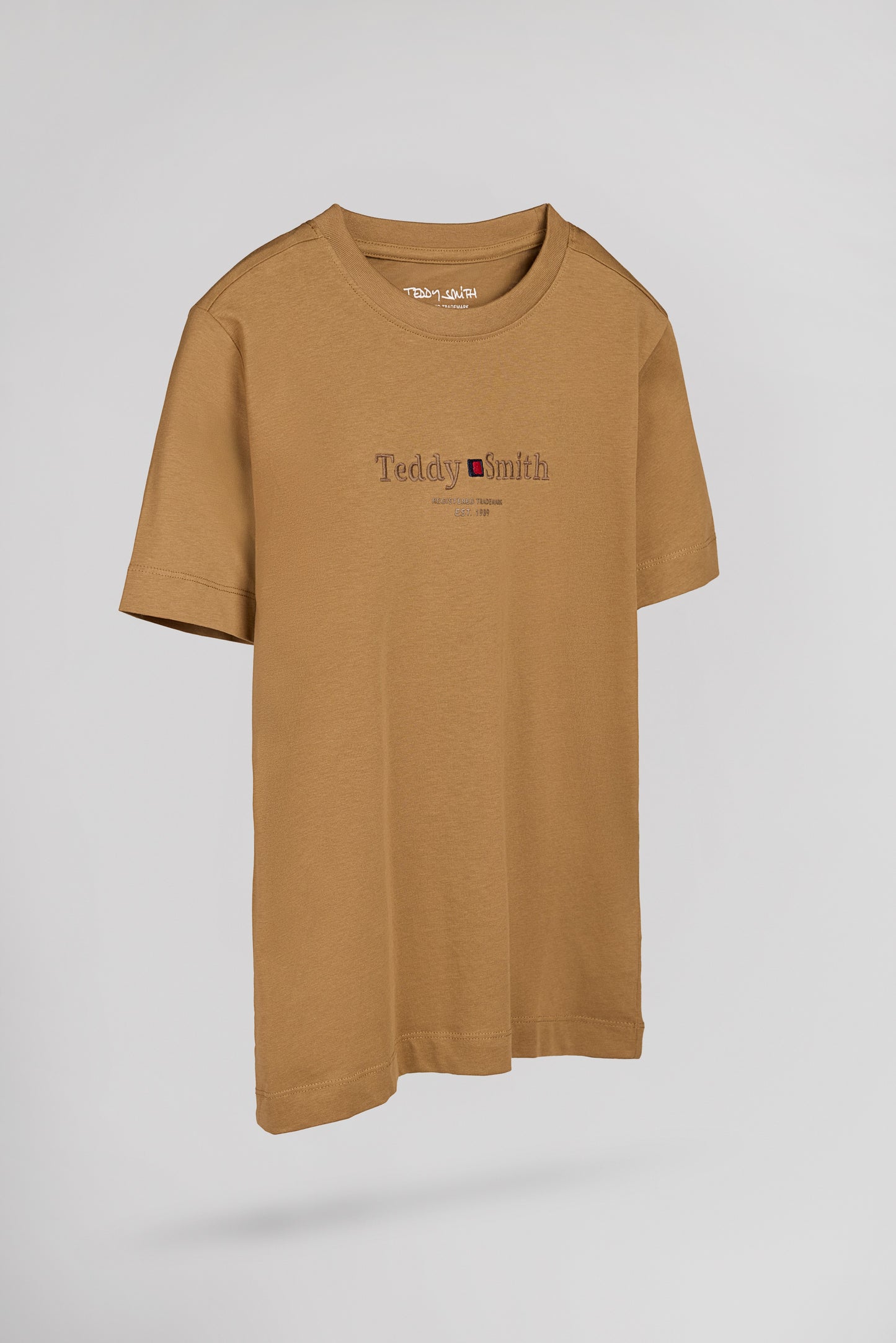 T-shirt col rond T-JIM MC JR NOISETTE
