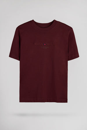 T-shirt col rond T-JIM MC JR BORDEAUX FONCE