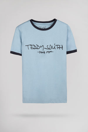 T-shirt TICLASS MC JR BLEU GRIS