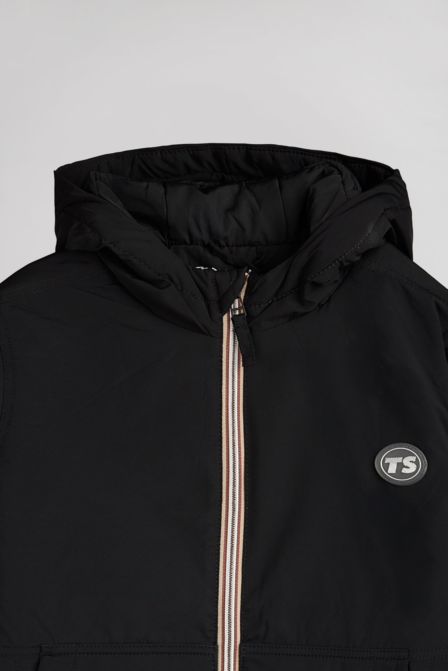Blouson zippé col montant à capuche B-HECTOR JR CHARBON