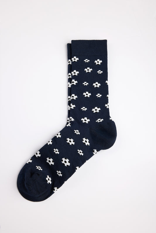 Achat Chaussettes Teddy mi-hautes MOTIFS MIX SOCCER DARK NAVY