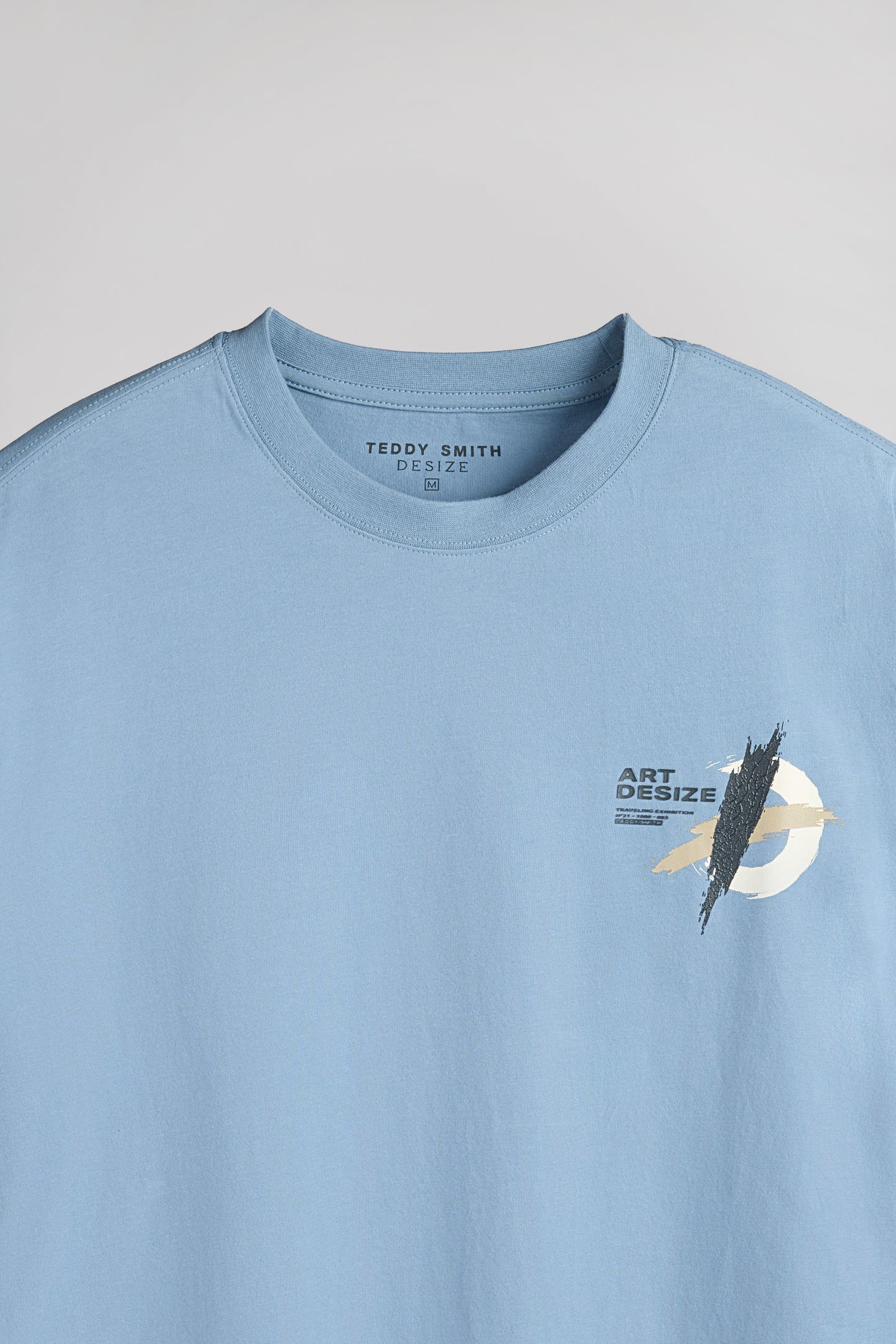 T-shirt ample T-STOCK MC BLEU GRIS