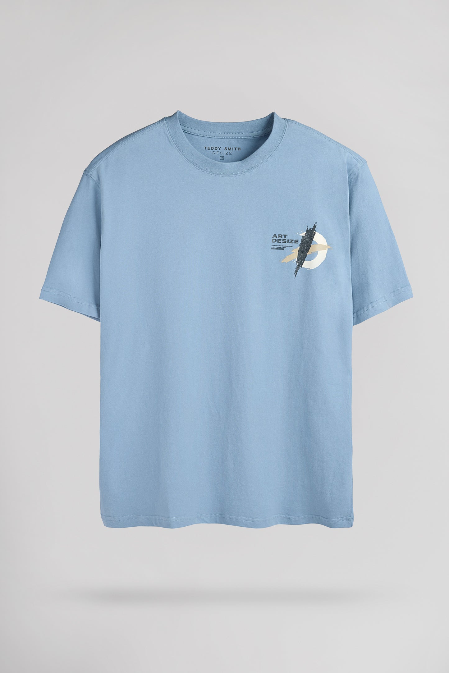 T-shirt ample T-STOCK MC BLEU GRIS
