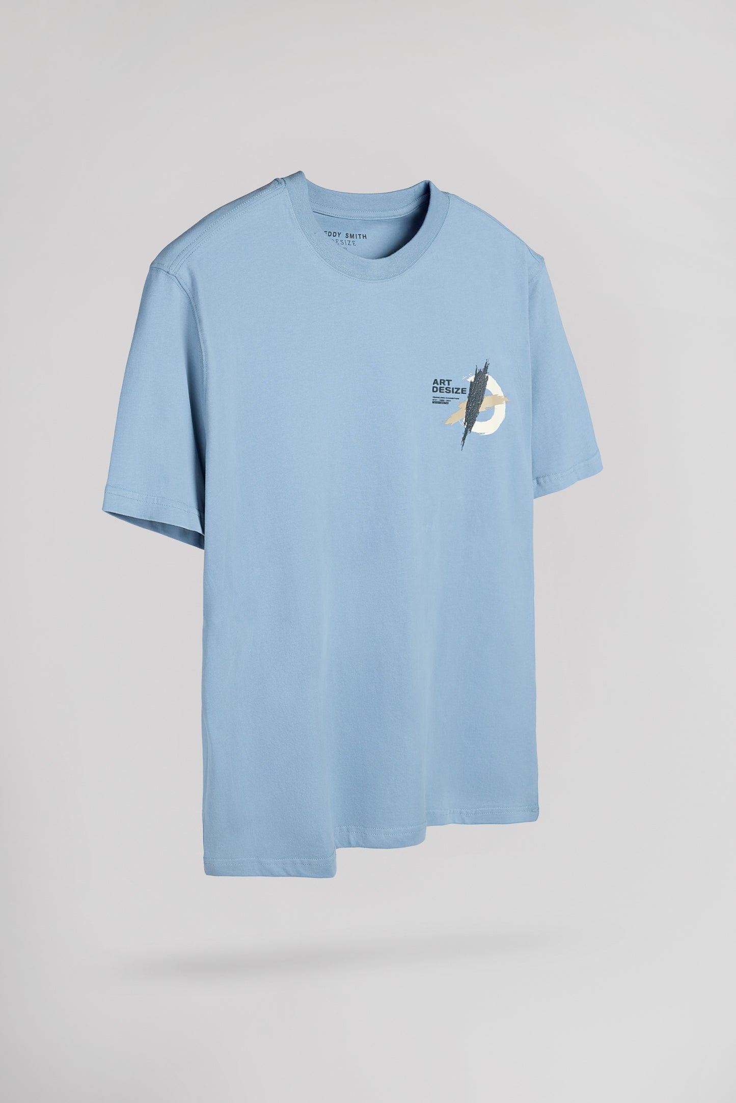 T-shirt ample T-STOCK MC BLEU GRIS