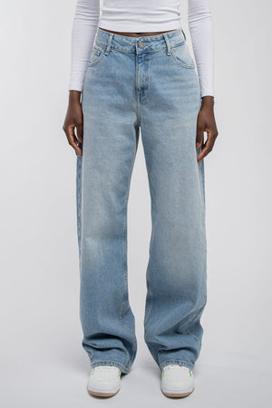 Jean droit taille basse TOMBOY FRIPP/INDIGO CLAIR - Teddy Smith