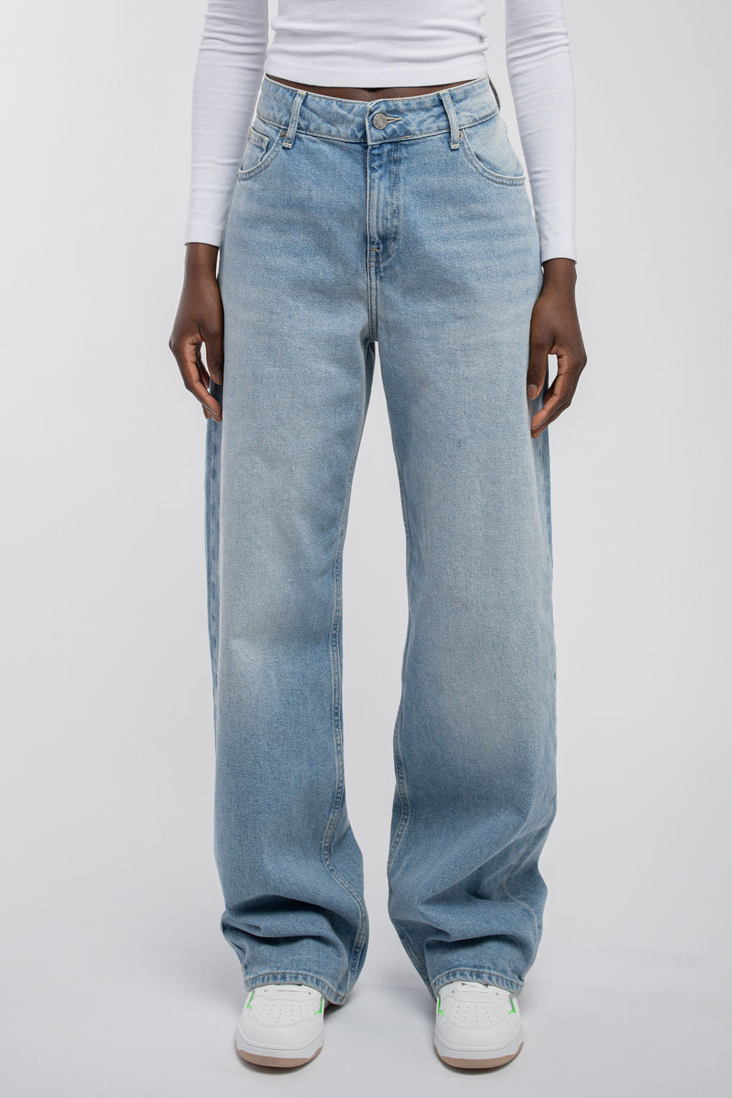 Jean droit taille basse TOMBOY FRIPP/INDIGO CLAIR