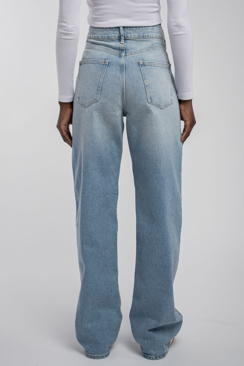 Jean droit taille basse TOMBOY FRIPP/INDIGO CLAIR