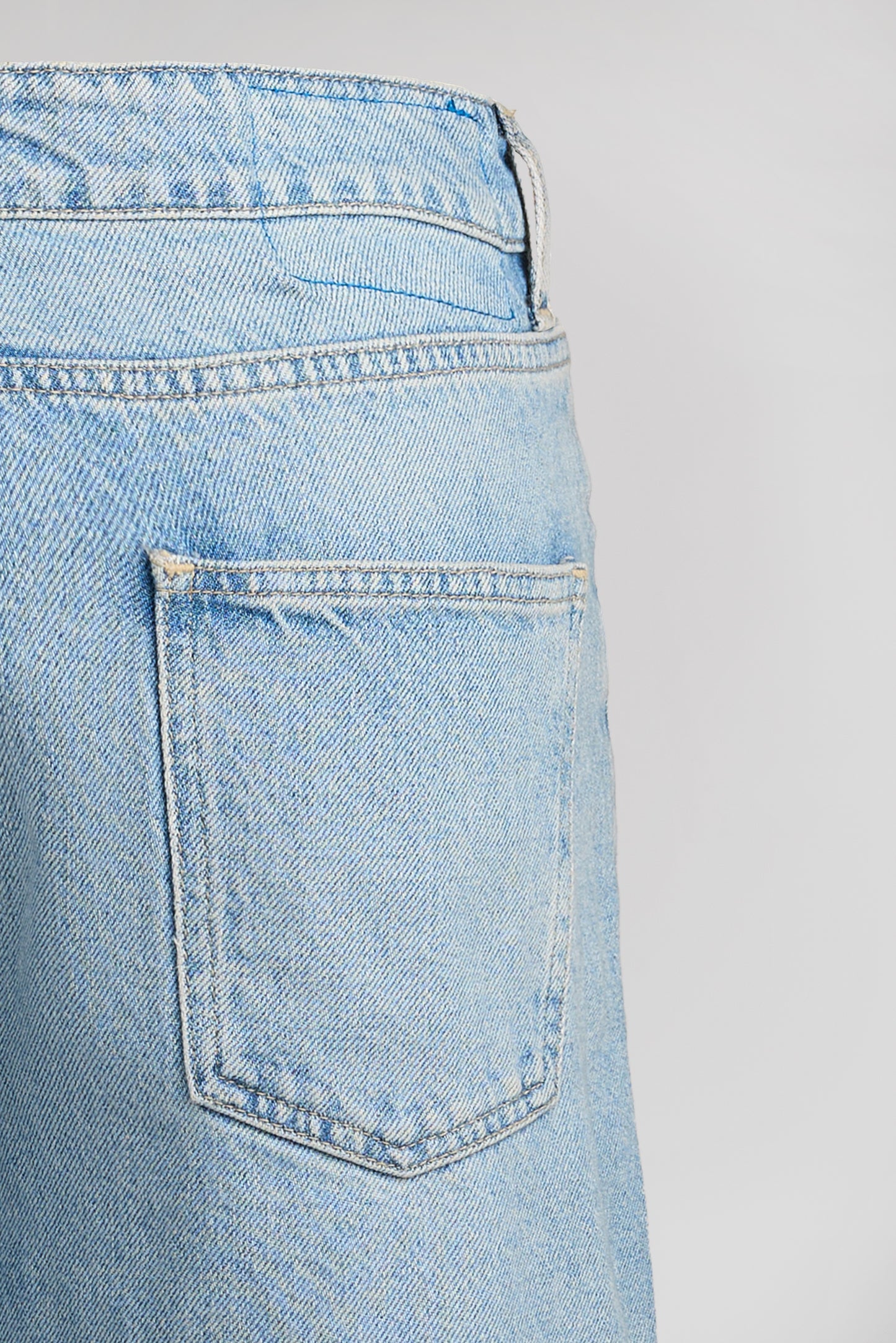 Jean droit taille basse TOMBOY FRIPP/INDIGO CLAIR
