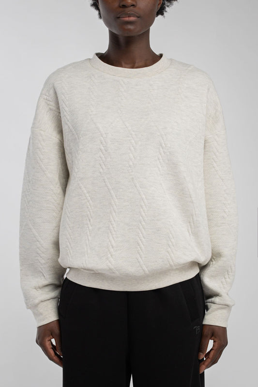 Achat Sweat molleton oversize S-ROSA RC BLANC IVOIRE CHINE