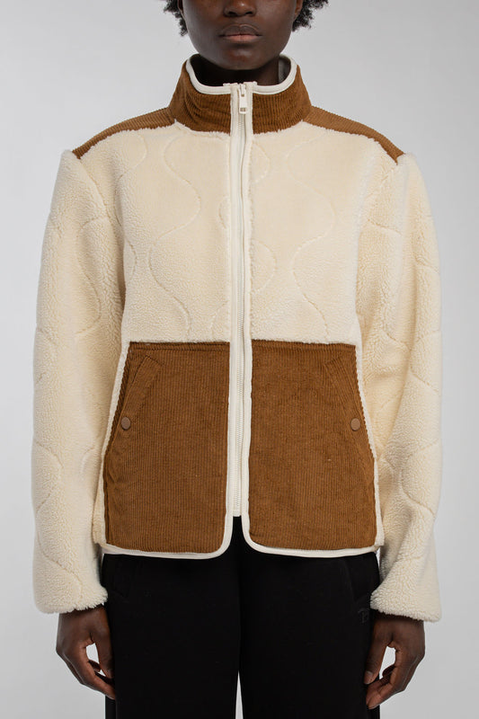 Achat Blouson sherpa zippé B-SHYRA MIDDLE WHITE