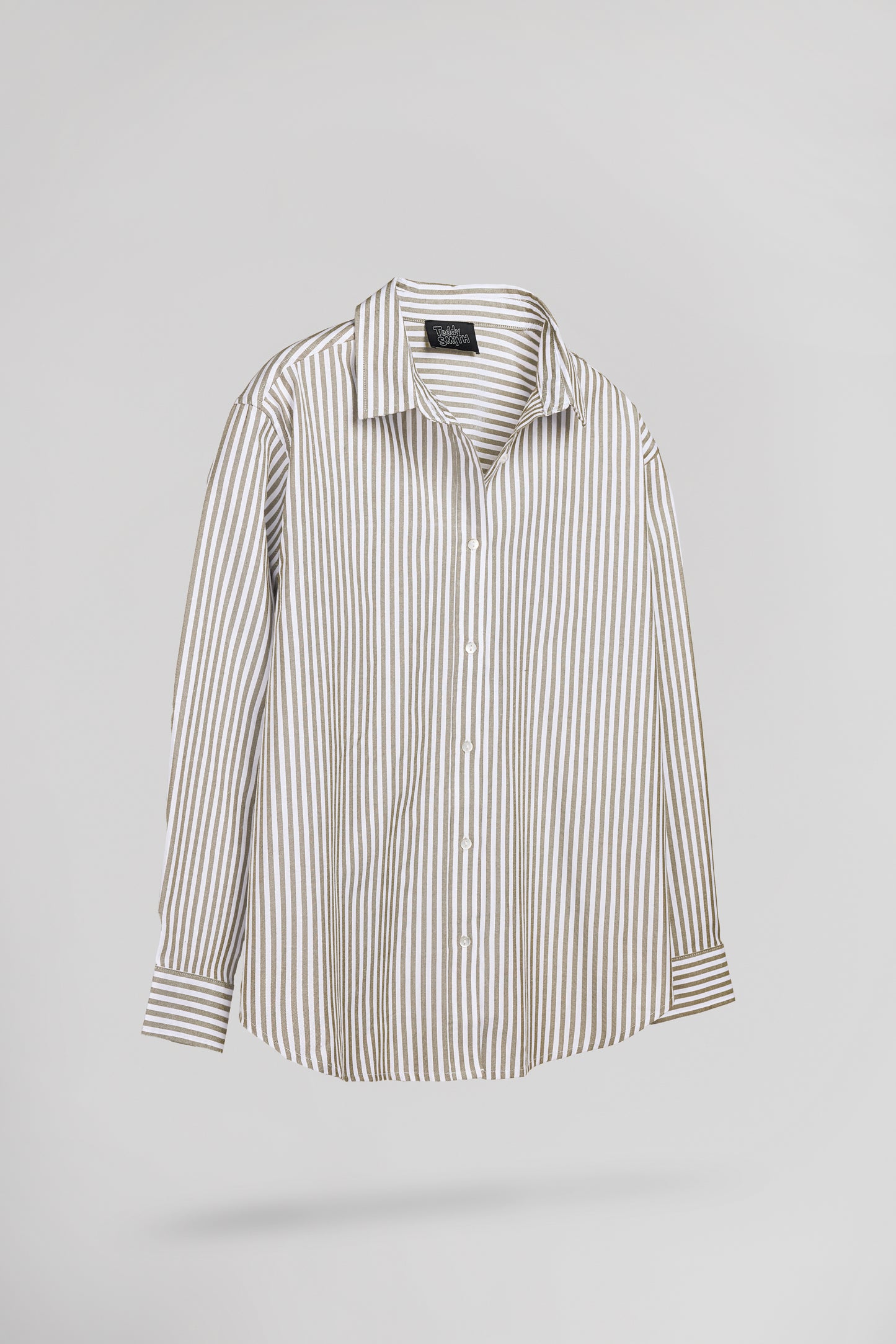 Chemise à rayures C-LINE ML OLIVE