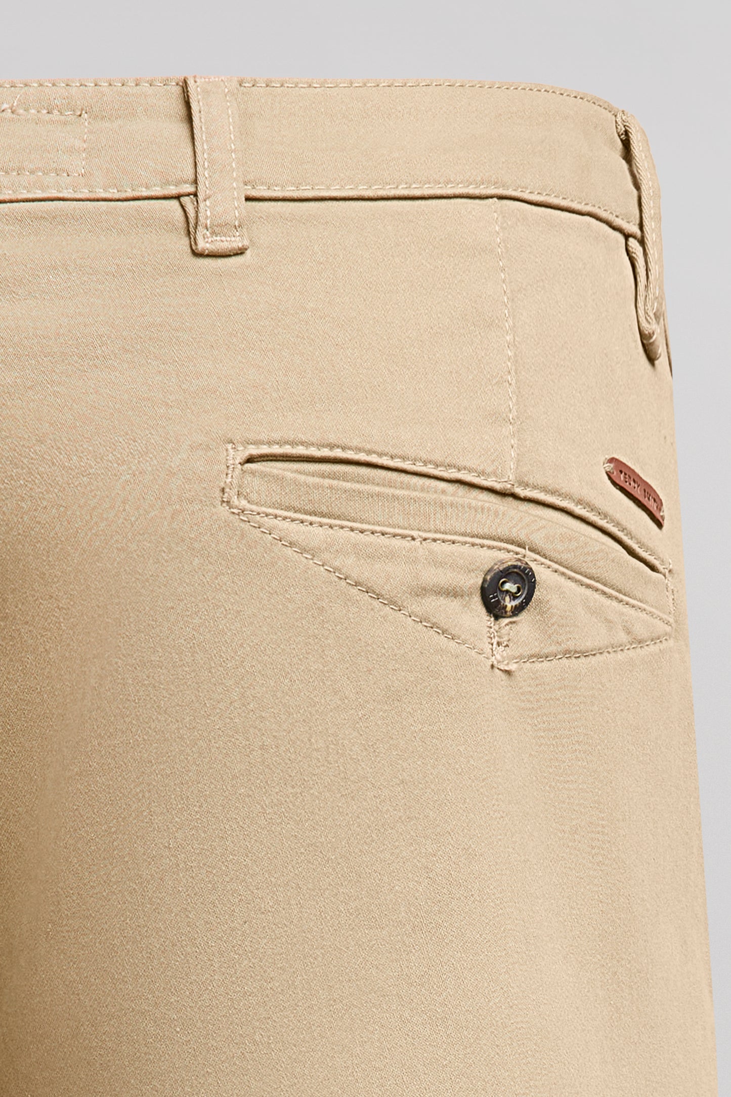 Pantalon chino slim PALLAS CHINO SWEAT DYED BEIGE - Teddy Smith