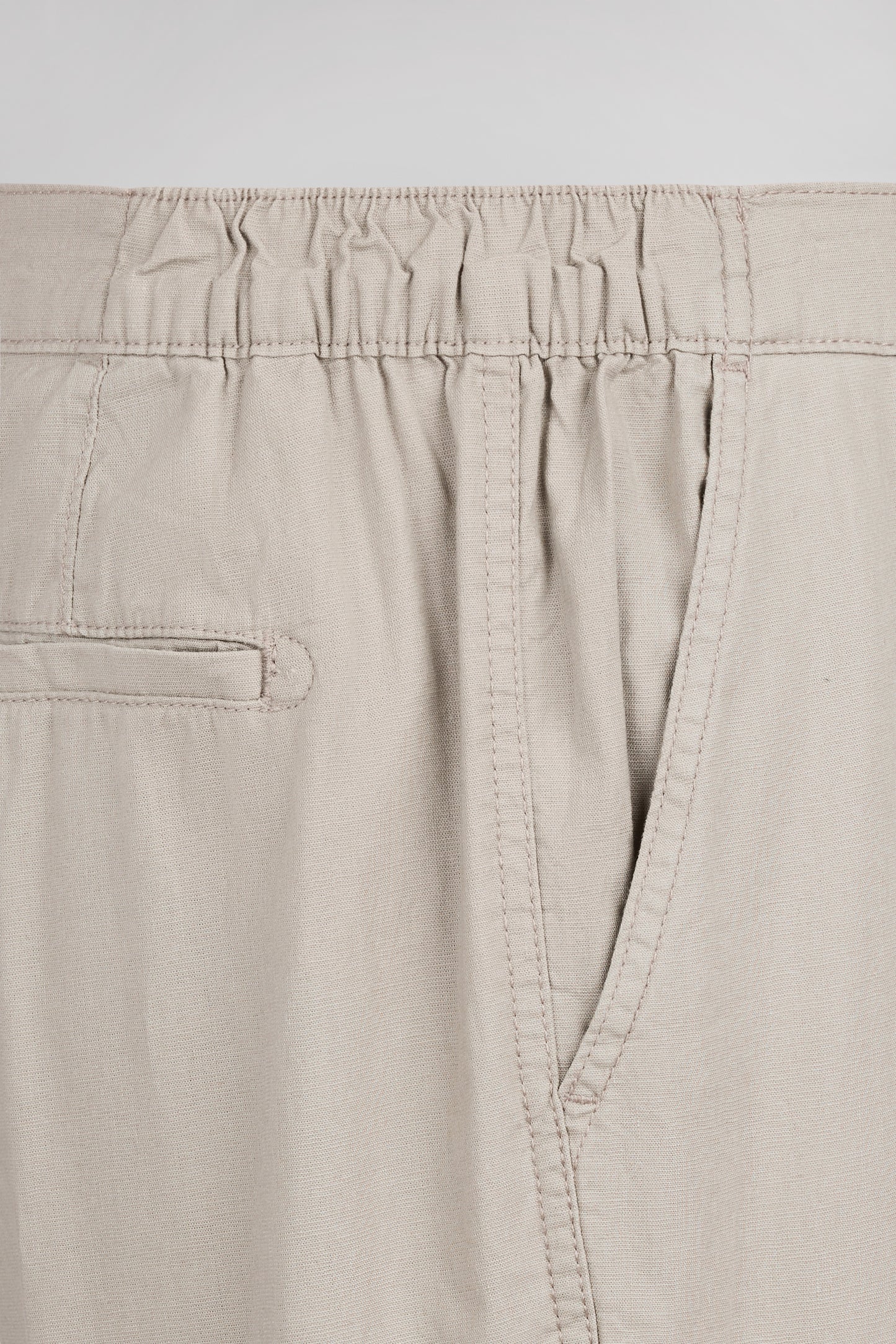Pantalon coton et lin P-LINEN CHINO BEIGE - Teddy Smith