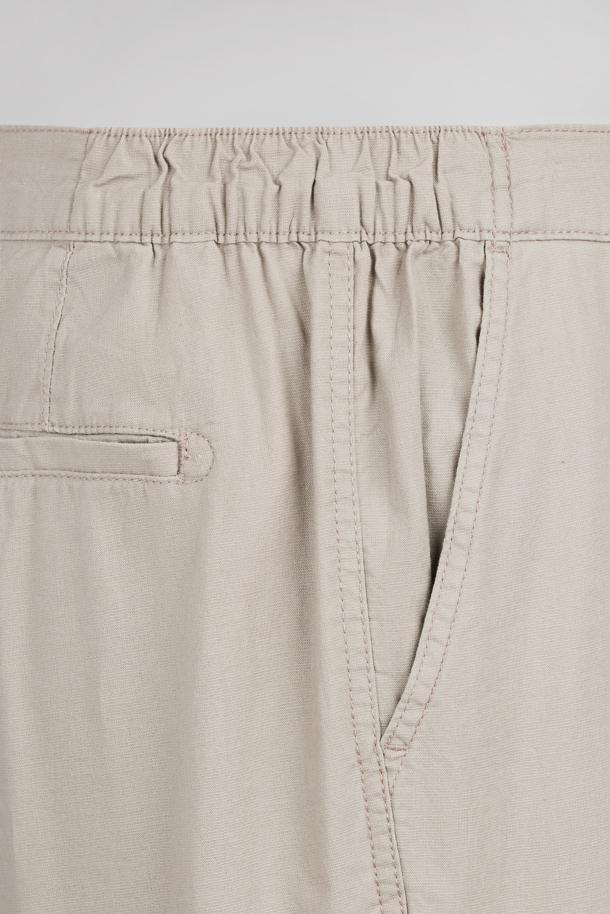 Pantalon coton et lin P-LINEN CHINO BEIGE - Teddy Smith