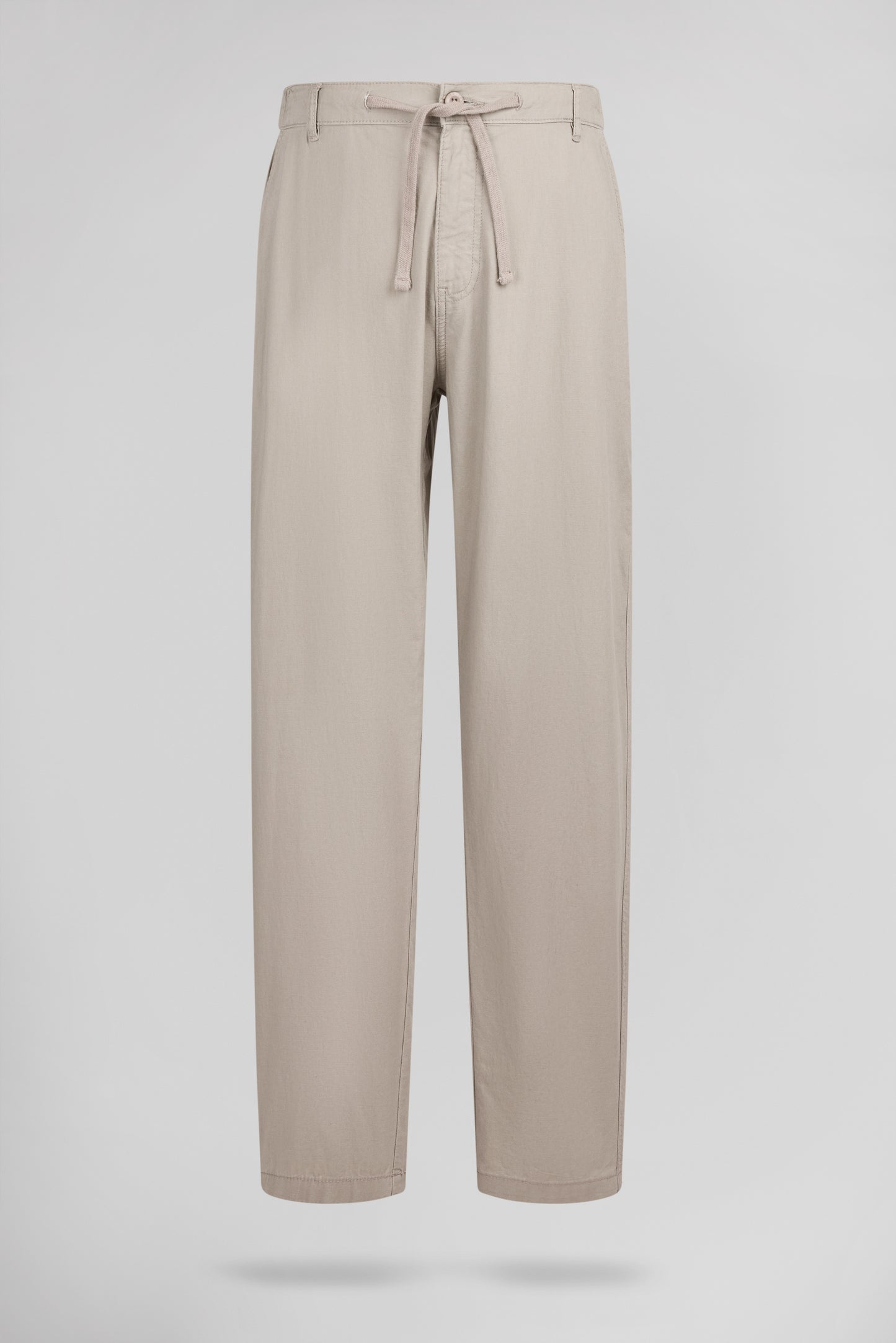 Pantalon coton et lin P-LINEN CHINO BEIGE - Teddy Smith