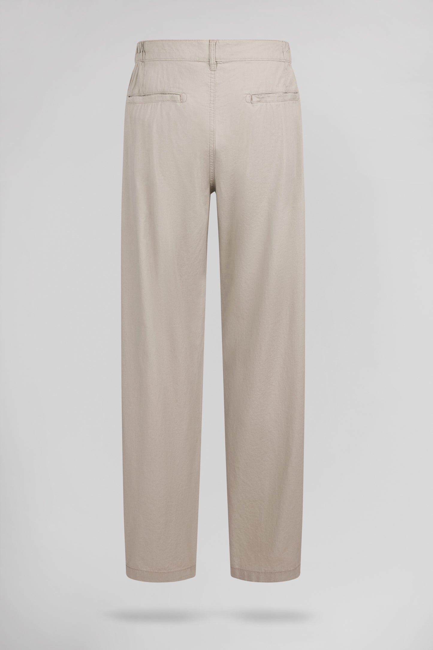 Pantalon coton et lin P-LINEN CHINO BEIGE - Teddy Smith