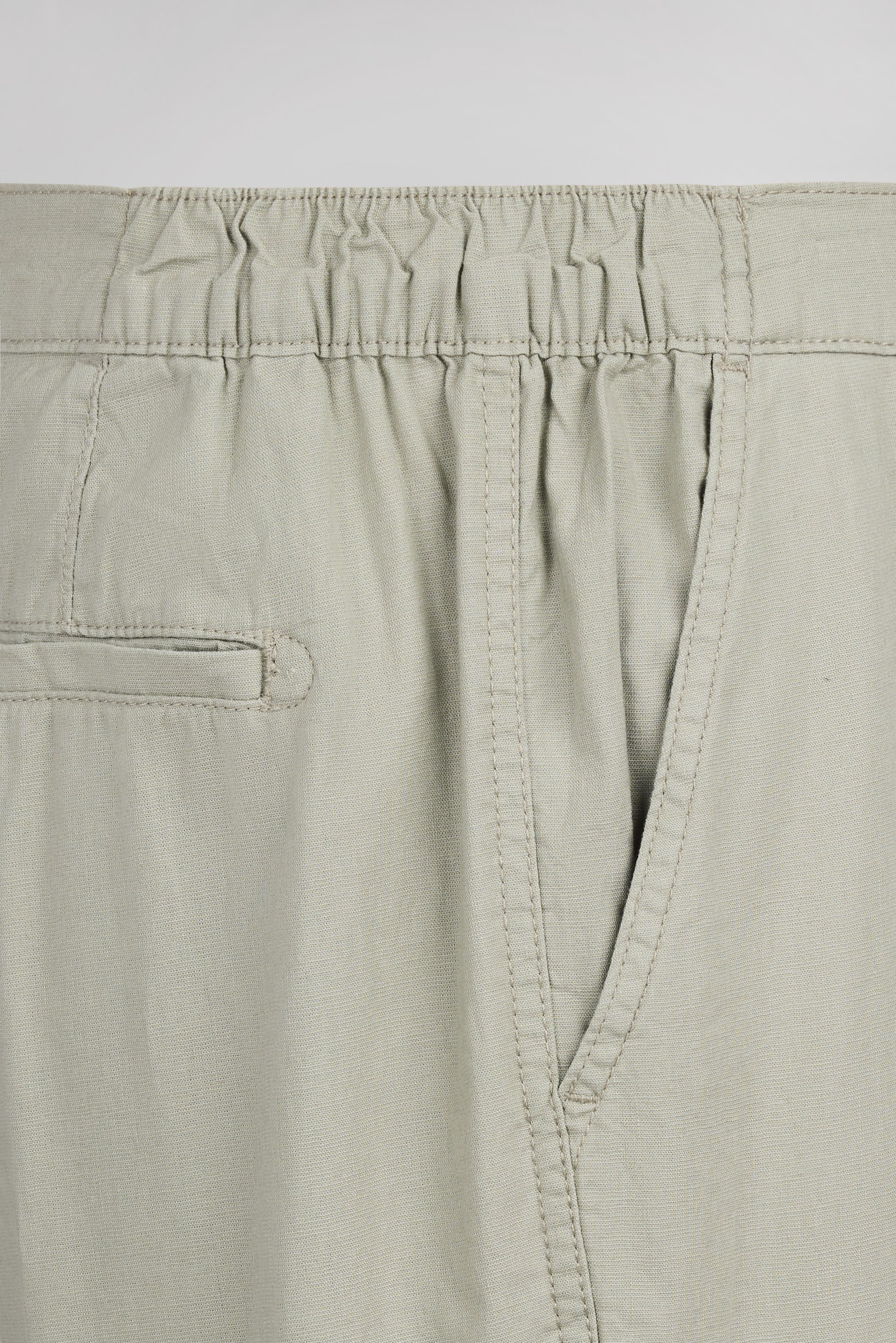 Pantalon coton et lin P-LINEN CHINO BLEACH KAKI - Teddy Smith