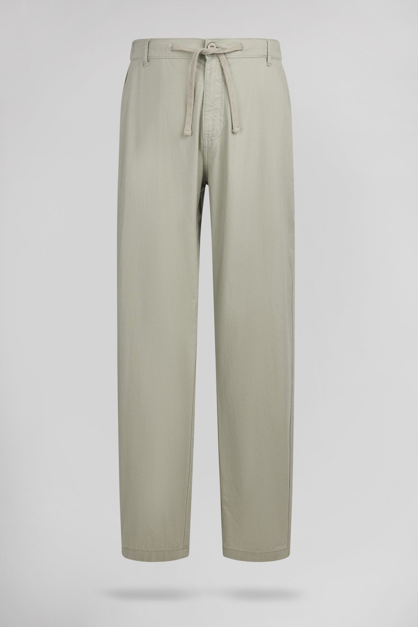 Pantalon coton et lin P-LINEN CHINO BLEACH KAKI - Teddy Smith